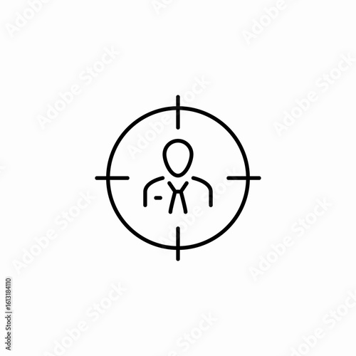 person target audience icon sign vector