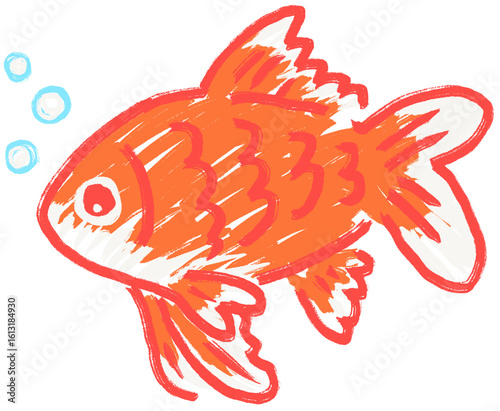 Hand painted goldfish