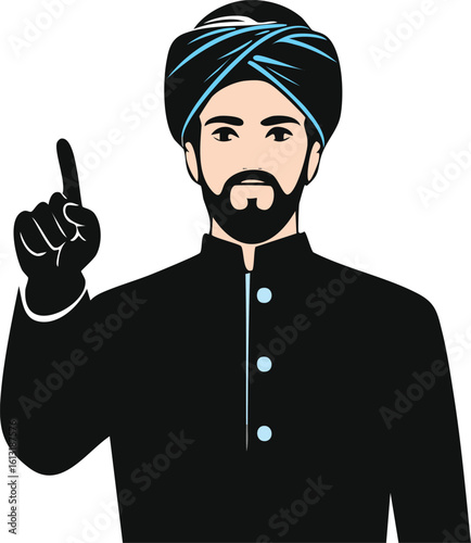 Political Leader Pointing Hand Silhouette

