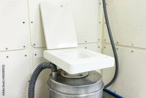 Fototapeta Naklejka Na Ścianę i Meble -  Old space toilet for zero gravity.