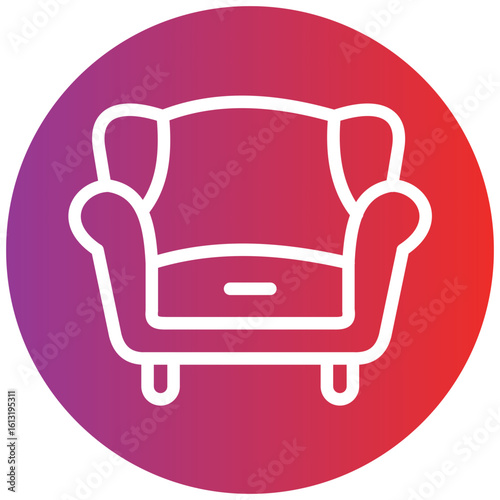 Armchair Line Icon Style