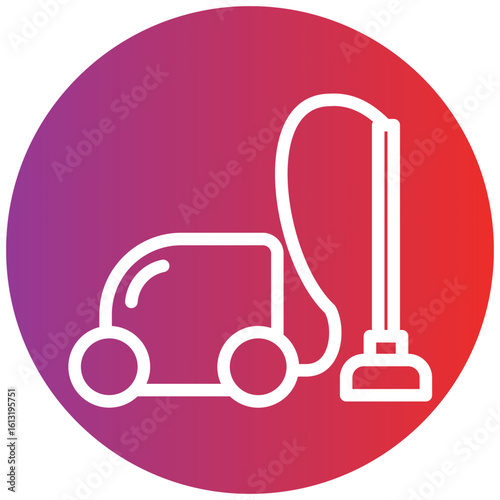 Vacuum Cleaner Line Icon Style