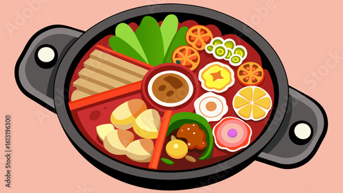 Delicious and Colorful Asian Hot Pot Meal A Culinary Delight