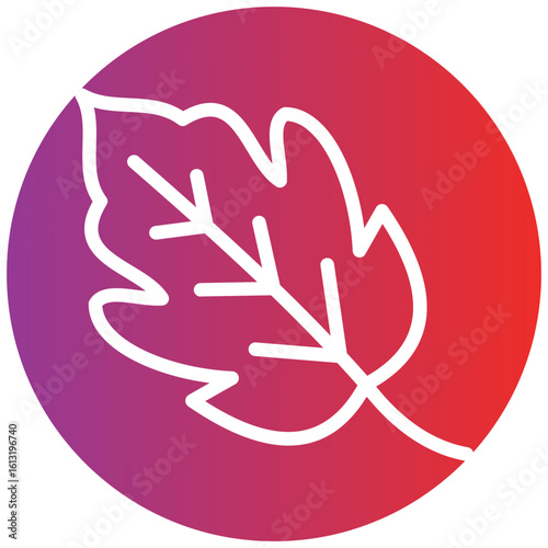 Leaf Line Icon Style