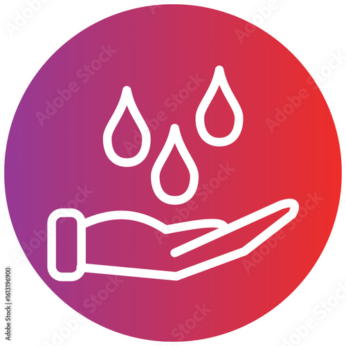 Save Water Line Icon Style