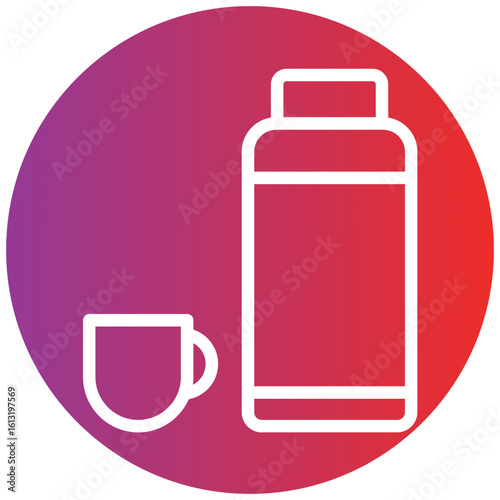 Thermos Line Icon Style