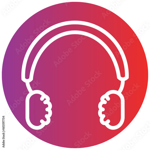 Earmuffs Line Icon Style