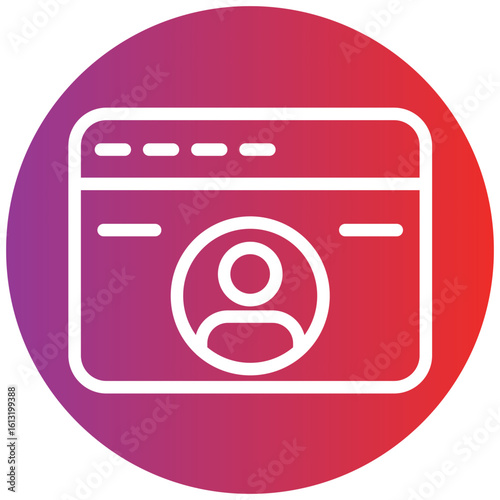Web User Line Icon Style
