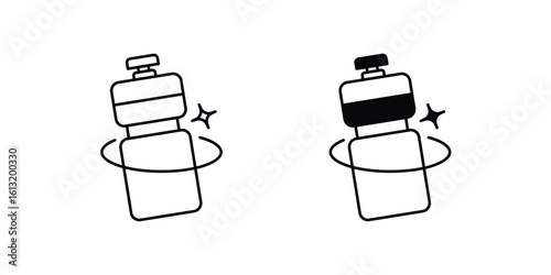 Sports Bottle set icon with white background vector stock illustration