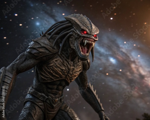 Fierce Alien Predator in Space: A Terrifying Cosmic Encounter

