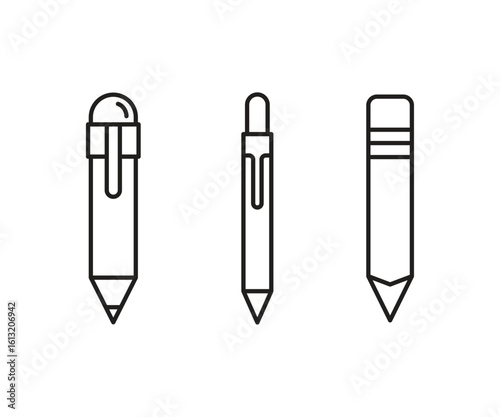 pen and pencil icons vector illustration
