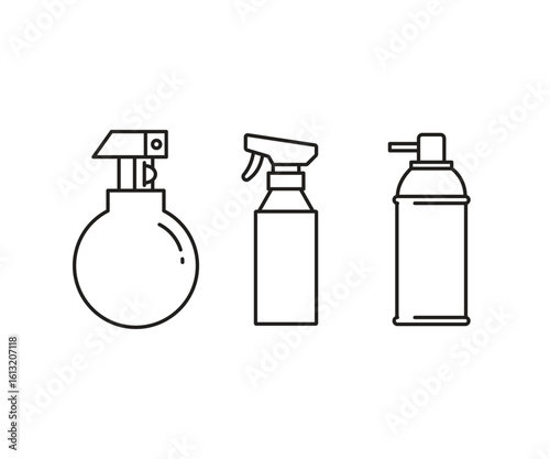 spray bottle icons vector illustration