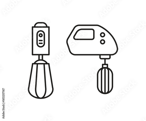 electric hand whisk icons vector illustration