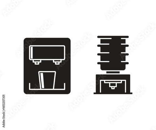 water cooler icons vector illustration