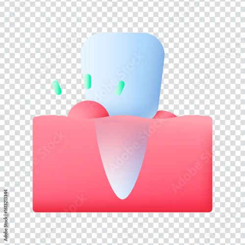 Single white tooth vector illustration