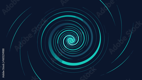 digital vortex spiral glowing lines