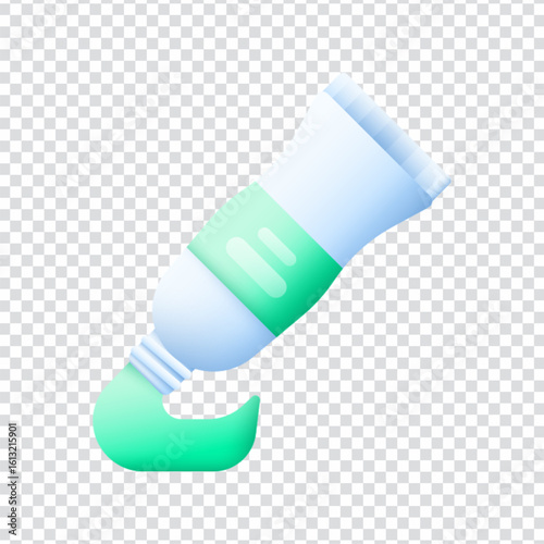Dental toothpaste tube vector illustration