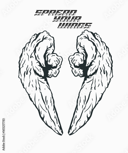 chicken wings illustrations cartoon logo for fried chiken wing.