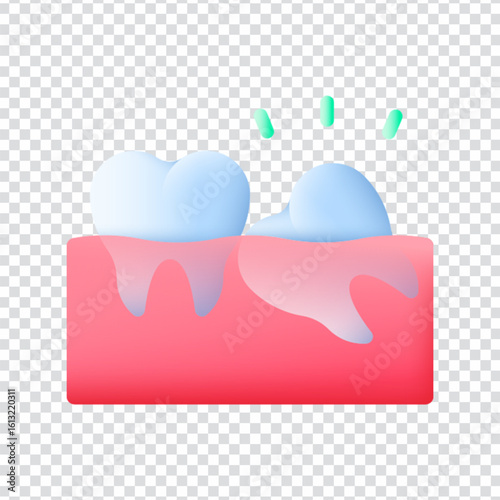 Wisdom tooth dental extraction vector