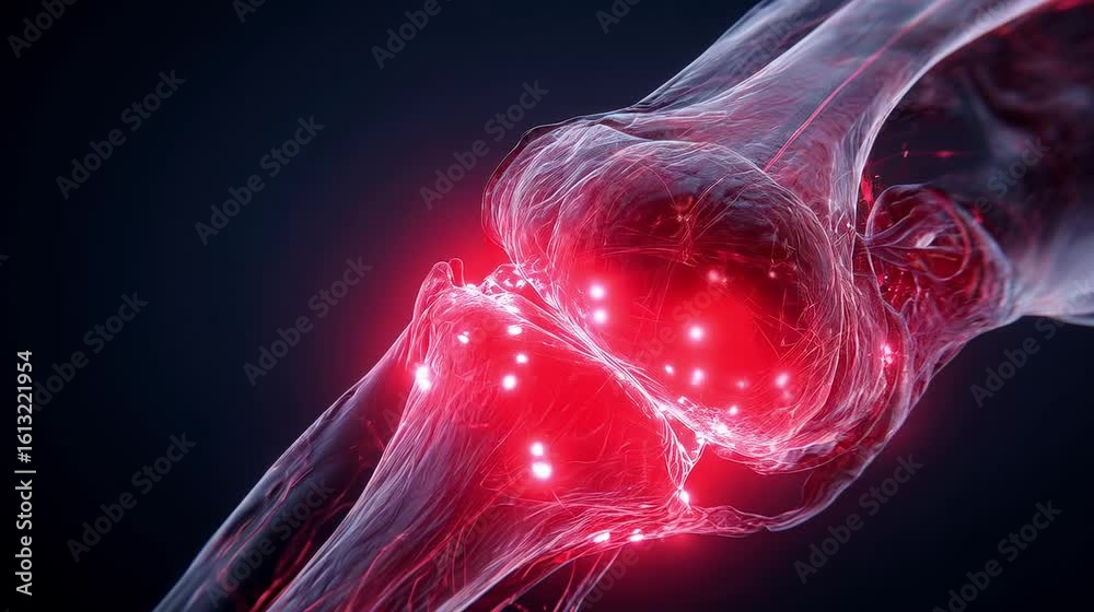 Realistic 3D visualization of human knee joint anatomy with detailed ...