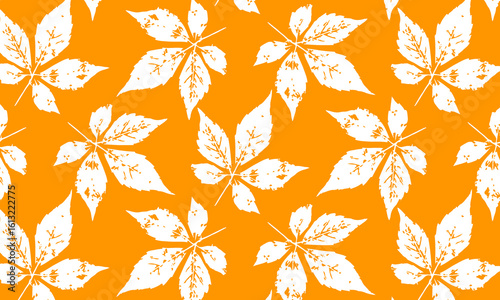 leaves and floral flower silhouette pattern