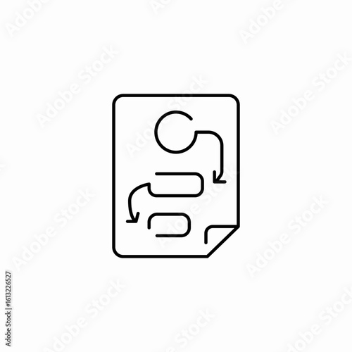 business process plan icon sign vector