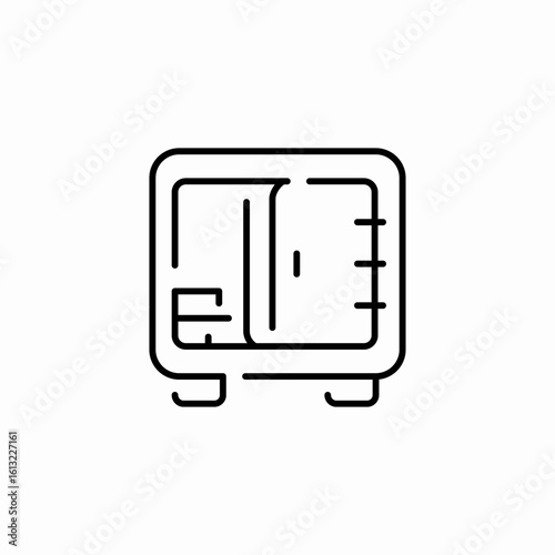 safe deposit box icon sign vector