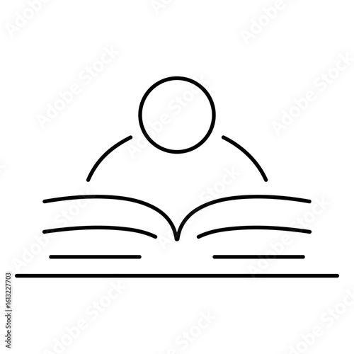 learn icon on white background, vector illustration.