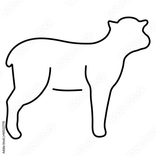 lamb icon on white background, vector illustration.