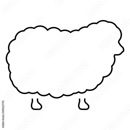 lamb icon on white background, vector illustration.