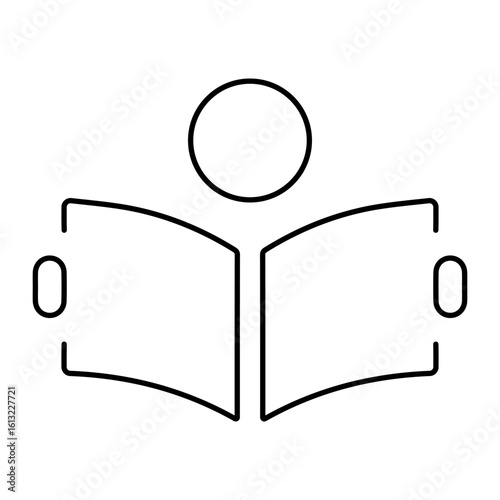 learn icon on white background, vector illustration.