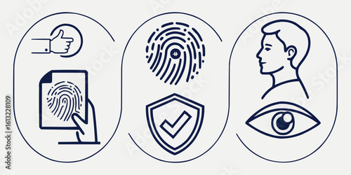 Biometric data icons