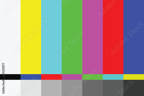 Retro no signal tv test screen. Background colorful of TV has no signal