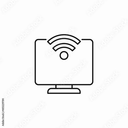 wireless wifi monitor icon sign vector