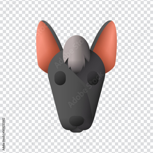Xolo Mexican Hairless dog vector