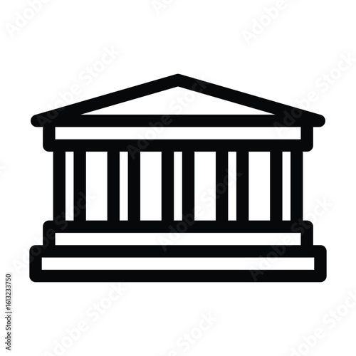 Acropolis icon. Editable line icon. Vector illustration