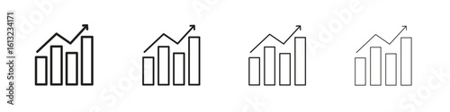Stagflation icon outline vector sign, linear style pictogram.