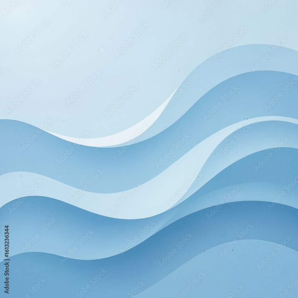Fototapeta premium light blue abstract layered wave background