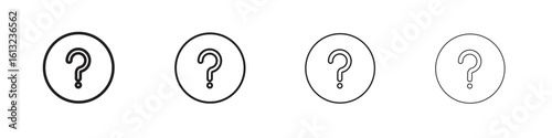 Question icon outline vector sign, linear style pictogram.