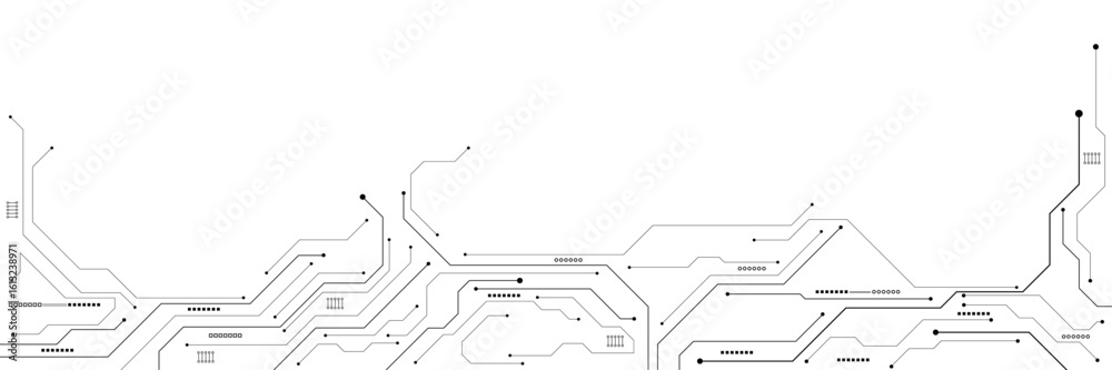 Vector abstract technology on white background. Technology black ...