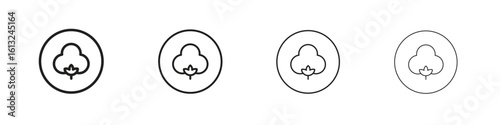 Cotton icon outline vector sign, linear style pictogram.