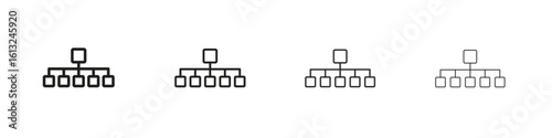 classification icon outline vector sign, linear style pictogram.