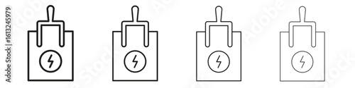 Circuit Breaker icon outline vector sign, linear style pictogram.