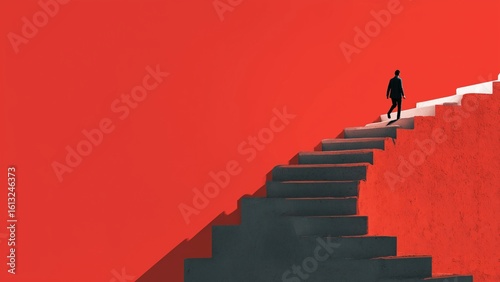 Path to Success: A Person's Slow and Steady Ascent on a Symbolic Staircase Graph 