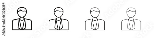 Cashier icon outline vector sign, linear style pictogram.