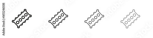 Car gasket icon outline vector sign, linear style pictogram.