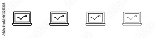 Bounce rate icon outline vector sign, linear style pictogram.
