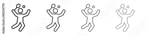 Badminton icon outline vector sign, linear style pictogram.