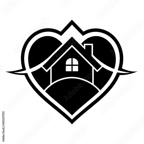 Home sweet home logo vector illustration