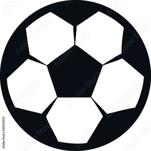 Minimal soccer ball or football symbol icon, ideal for mobile sports apps, team websites, and match promotion.

